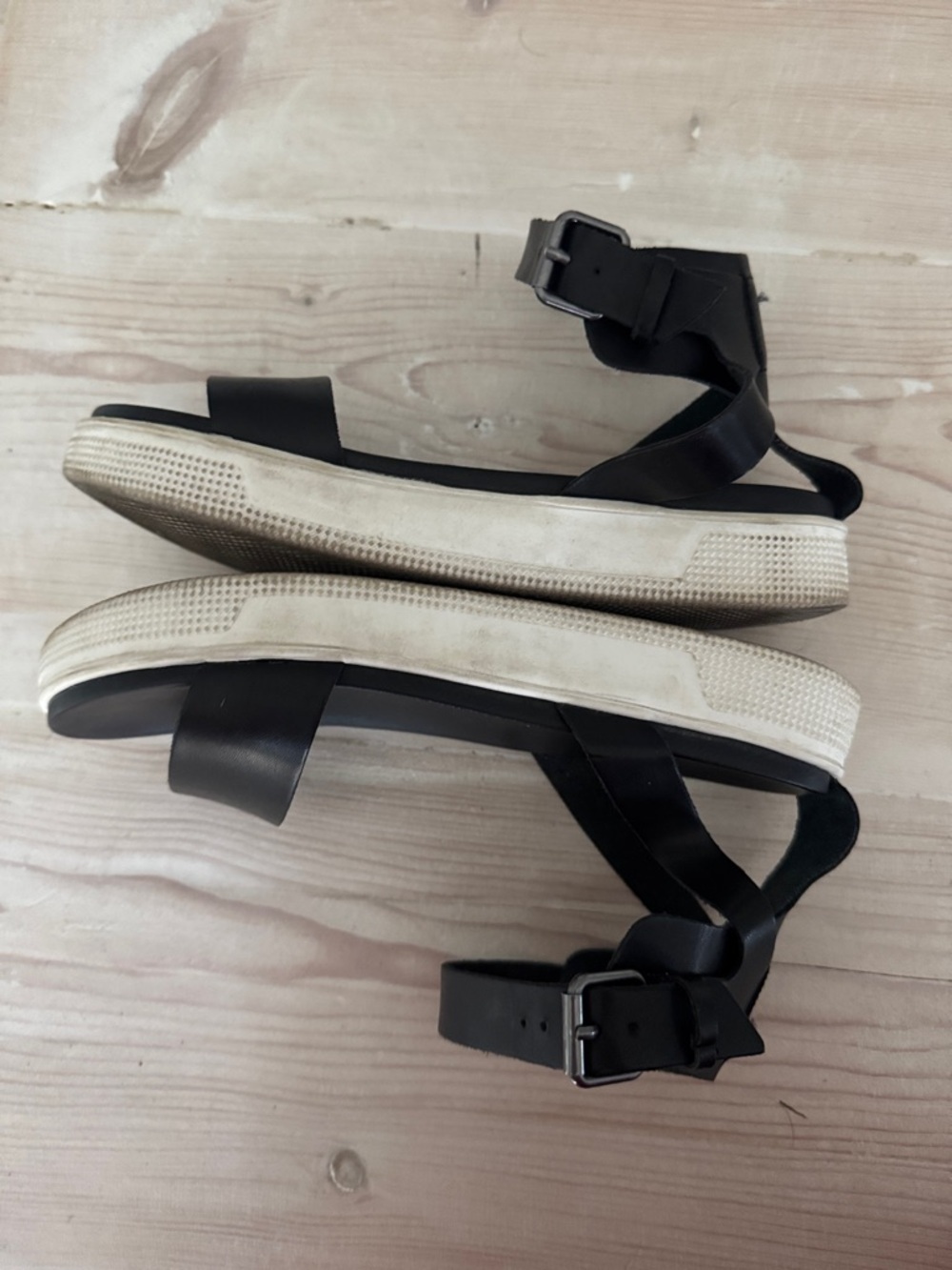 MIA Black Ankle-Strap Platform Sandals - Picture 5 of 8